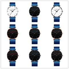 Ultra-thin Men's Watch Fashion Watches Simple Business Stainless Steel Men Quartz Watches Male Clock relogio masculino