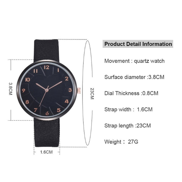 Hot Selling Cheap Women Watch Harajuku Leather Band Analog Quartz Wristwatch Simple Dial Soild Color Strap Bayan Saat@50