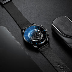 Fashion Men's Watch Sport Watches Luxury Relogio Masculino Calendar Men Watch Steel Mesh Band Watch Men Clock Reloj Hombre