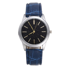 New Fashion Men's Watch Quartz Watches Luxury Men Watches Leather Strap Starry Dial Clock Relogio Masculino Reloj Hombre