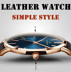 Simple Watch 8mm Men's Watch Fashion New Casual Business Leather Time Quartz Roman Male Clock Relogio Masculino saat clock