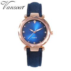 Luxury Women Watches Dot Irregular Dial Ladies Quartz Wristwatch Solid Color Leather Strap Business Style Clock Montre Femme@50
