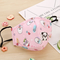 Cute PM2.5 Washable Mouth Mask With Valve Kids Children Anti Haze Dust Mask Nose Filter Face Muffle Bacteria Flu Respirator
