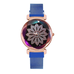 Luxury Women Watches Fashion Elegant Magnet Buckle Ladies Wristwatch Starry Sky Rhinestone Gift Clock Dress Relogio Feminino@50