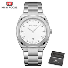 MINI FOCUS Mens Watches Top Brand Luxury Fashion Simple Wrist Watch Men Waterproof Golden Stainless Steel Watch Wrist Calendar