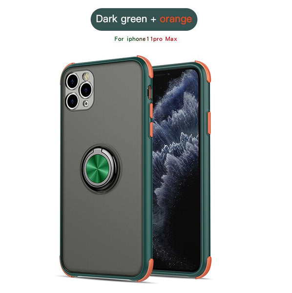 Magnetic Car Holder Phone Case For iPhone 11 Pro Max XR X XS Max 8 7 6 6S Plus Matte Transparent phone Back Cover For iPhone 11