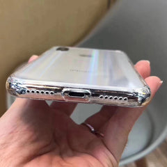 Gradient Rainbow Laser Cases For iPhone 11 Pro X XS Max XR Transparent Soft Fundas For iPhone 6 6S 7 8 Plus Clear Acrylic Covers