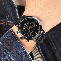MINI FOCUS Men Watches 2019 Luxury Brand Mens Watches Quartz Stainless Steel Chronograph Watch Sport Clock Men's Wrist Watch