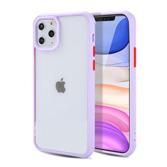 Transparent Armor case for iphone 11Pro Max X XR XS Max 7 8 6 6sPlus Colorful Silicone Frame Shockproof Back cover For iphone 11