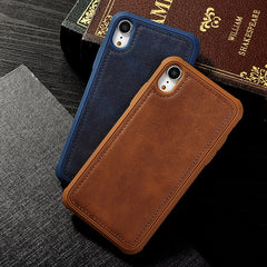 Ultra Thin PU Leather Magnetic Car Phone Case for iPhone XS Max XR X 6 6s 7 8 Plus Soft Silicone Shockproof Anti-fall Cover