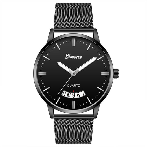 Fashion Men's Watch Calendar Male Clock Simple Quartz Mesh Belt Relogio Masculino Watches for Men 2019 Wrist watch