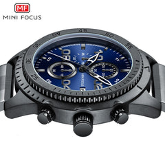 MINI FOCUS Wrist Watch Men Sports Watches Mens 2019 Stainless Steel Quartz Watch Military Top Brand Luxury Chronograph Calendar