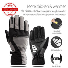 CoolChange Windproof Cycling Gloves Full Finger Sport Riding MTB Bike Gloves Touch Screen Winter Autumn Bicycle Gloves Man Woman
