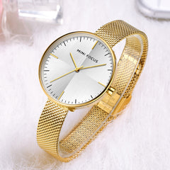 MINIFOCUS Thin Simple Quartz Watch Women Clock Mechanism Womens Watches Top Brand Luxury Women's Casual Dress Relogio Feminino