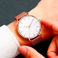 Luxury Watch Woman Mesh Ultra-thin Stainless Steel Quartz Wrist Watch Male Clock Free Shipping 2019 Belt ultra-thin Minimalist*X