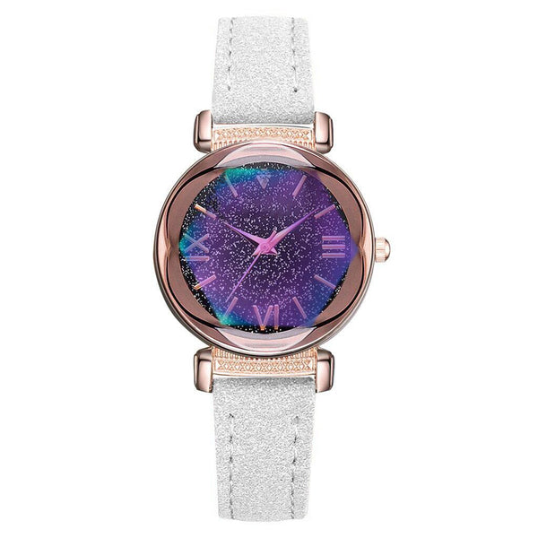Best Selling Women Watches Fashion Leather Strap  Dial Ladies Quartz Wristwatch  Romantic Starry Sky Clock Gift Zegarki Damskie@