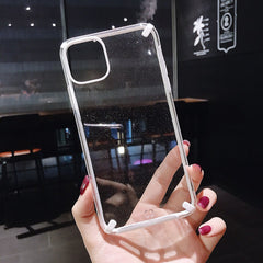 Shockproof Glitter Clear Phone Case for iPhone Xr Xs Max X 7 8 Soft TPU Transparent Back Cases for iPhone 11 11 Pro Max 7 8 Plus
