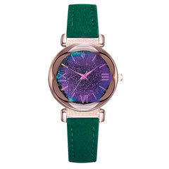 Best Selling Women Watches Fashion Leather Strap  Dial Ladies Quartz Wristwatch  Romantic Starry Sky Clock Gift Zegarki Damskie@