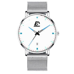 2020 Fashion Mens Business Minimalist Watches Luxury Ultra Thin Stainless Steel Mesh Belt Analog Quartz Watch relogio masculino