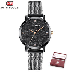 MINIFOCUS Womens Watches Top Brand Luxury Women Watch 2020 Simple Blue Watch Ladies Quartz Female Wristwatch Hand Clock Casual