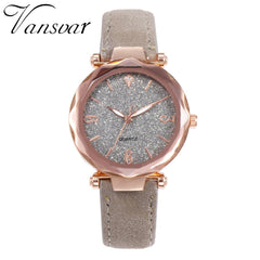 Luxury Women Watches Irregular Number Dial Ladies Starry Sky Analog Quartz Wristwatch Design Leather Clock Relogio Feminino@50
