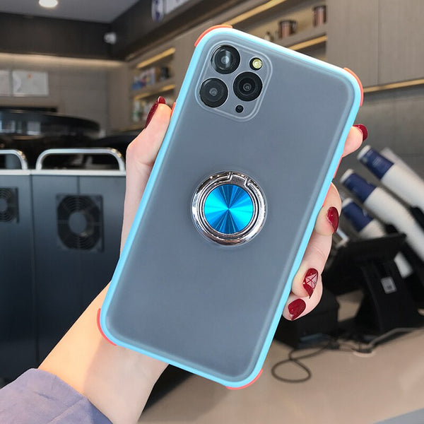 Magnetic Car bracket Holder Phone Case For iPhone 11 11 Pro Max XR X XS Max 8 7 6 6S Plus Full Protective Shockproof Matte Cover