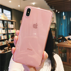 TIKITAKA For iPhone 7 Phone Case Clear Solid Candy Color For iPhone 11Pro XS Max 6 6s 7 8 Plus X XR Soft TPU Silicone Back Cover