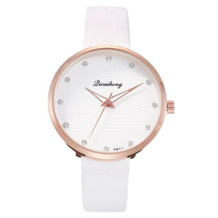 Women's Watch Fashion Diamond Dial Stainless Steel Simple Ladies Watches Quartz Wristwatches Clock Leather Relogio Feminino@50