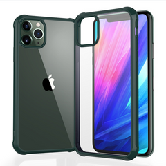 Transparent Acrylic Case For iPhone 11 Pro Max XS XR X knockproof Silicone Bumper Clear Back Strength Cover For iPhone 7 8 Plus
