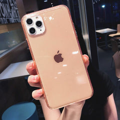 Glitter Shockproof Frame Phone Case For iPhone 11 11Pro Max XR X XS Max 8 7 6 6S Plus Soft TPU Shining Transparent Back Cover