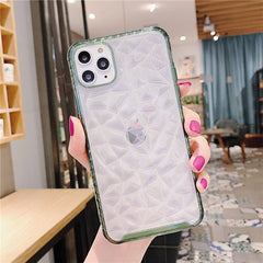 Diamond Pattern Transparent Phone Cases For iPhone 11 11 Pro Max XR XS Max X 7 8 Plus Bumper Shockproof Soft Silicone Back Cover
