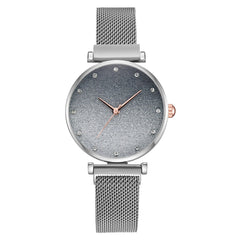 Lady Watch Luxury Fashion Romantic Starry Sky Quartz Wristwatch Rhinestone Magnetic Watch Souvenir Birthday Gifts Casual Clock@5