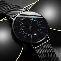 Ultra Thin Fashion Watch Mens Minimalist Watches Luxury Stainless Steel Men's Watches Analog Quartz Watch Relogio Masculino