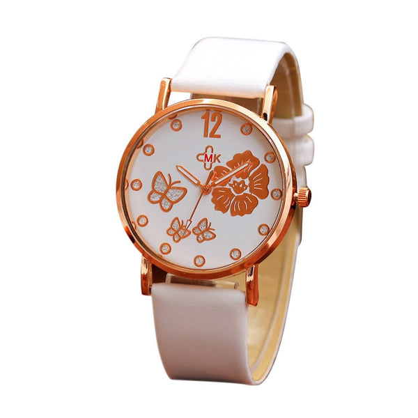 2020 Style Women Watches Fashion Luxury Leather Band Analog Quartz Wristwatch Flower Ladies Watch Women Dress Reloj Mujer Clock*