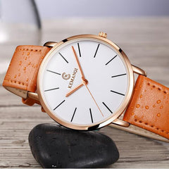 Simple Watch 8mm Men's Watch Fashion New Casual Business Leather Time Quartz Roman Male Clock Relogio Masculino saat clock