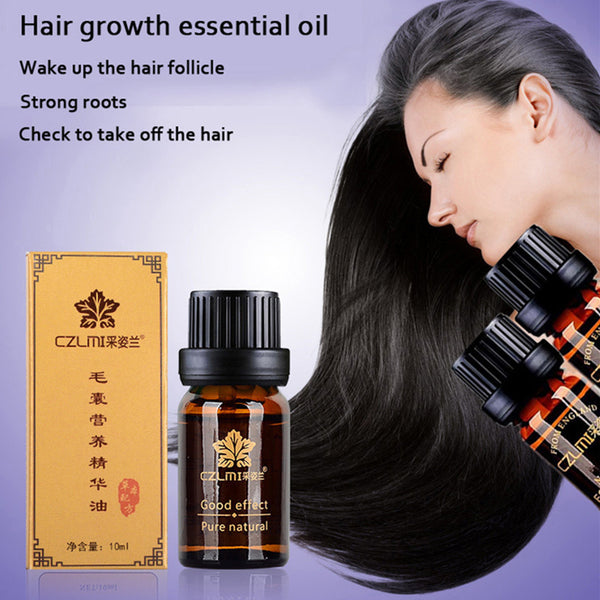 10ml Professional Hair Growth Essence Oil Pure Natural Hair Loss Liquid Dense Hair Fast Sunburst Hair Grow Restoration Pilatory