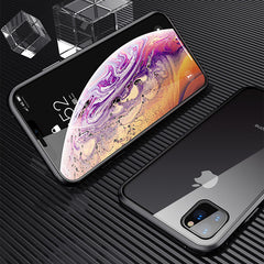 Magnetic Adsorption Metal Case For iPhone 11 Pro XR X XS Max 6 7 8 Plus Double Sided Tempered Glass Full Protective Phone Cover