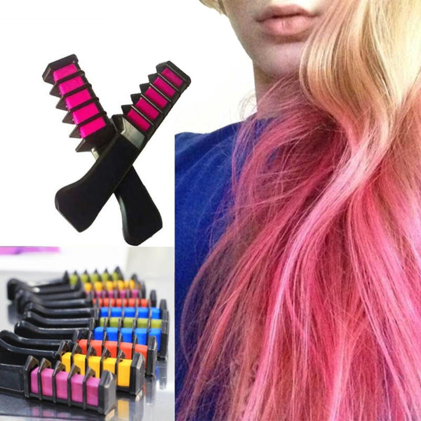 EASY! 1pc Disposable Mini Hair Dye Comb Grey Purple Red Hair Color Chalk Hair Dyeing Tool for Personal Salon Use Crayons TSLM2
