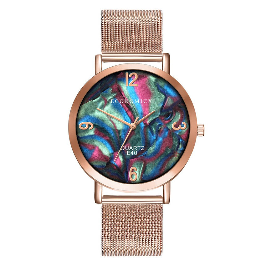 Trend Style Fashion Belt Watch Woman Cool Dial No Digital Female Watch Quartz Watches Mesh Belt Strap Casual Clock Kol Saati@50