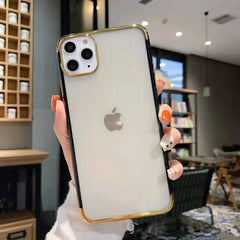 Electroplated Transparent Phone Case For iPhone 11 Pro Max XR XS Max X 7 8 Plus Ultra-thin Soft Silicone Matte Clear Back Cover