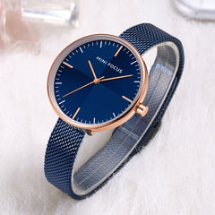 MINIFOCUS Thin Simple Quartz Watch Women Clock Mechanism Womens Watches Top Brand Luxury Women's Casual Dress Relogio Feminino
