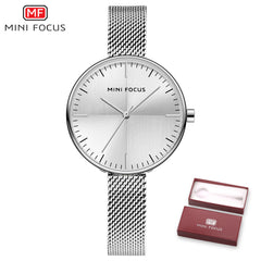 MINIFOCUS Thin Simple Quartz Watch Women Clock Mechanism Womens Watches Top Brand Luxury Women's Casual Dress Relogio Feminino