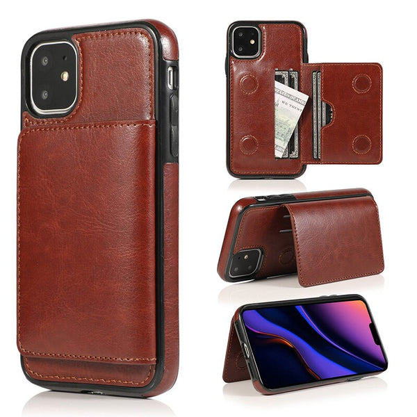 Leather Flip Wallet Magnetic Case For iPhone 11 Pro MAX XR X XS MAX 8 Plus 6 6S Plus 7 Plus Phone Case Multi Card Holders Cover