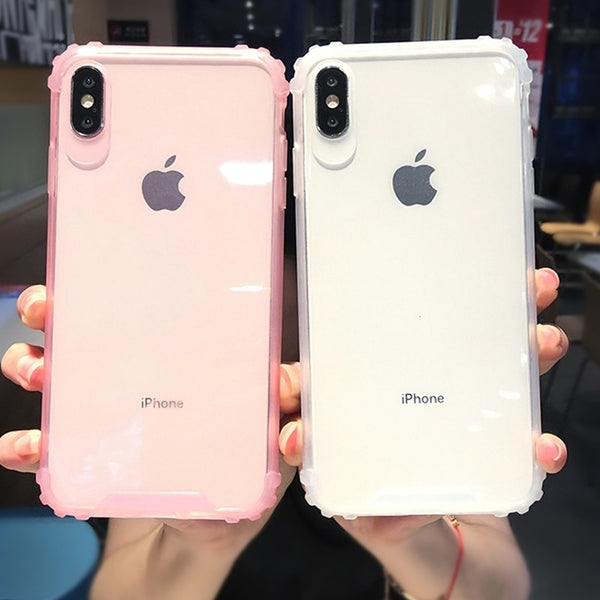Transparent Phone Case For iPhone 11 X XS XR XS Max 8 7 6 6S Plus  Anti-knock Clear protection Cover For iphone 11 Pro Max XR