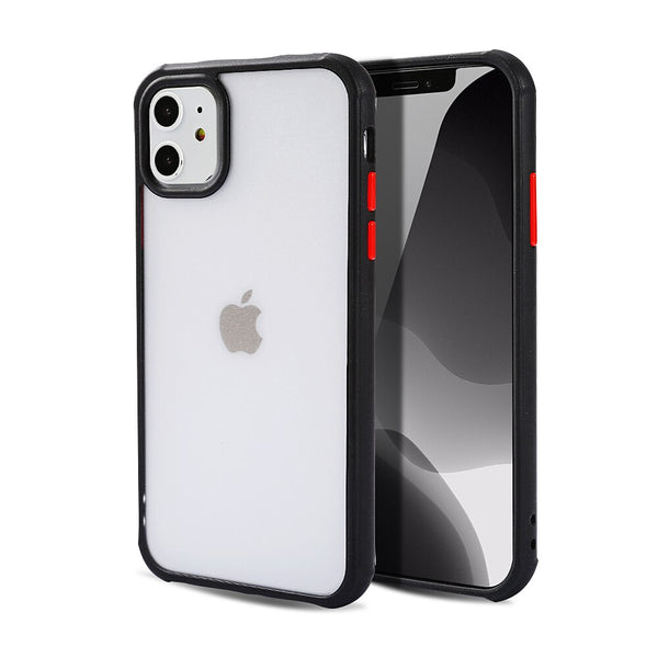Transparent Armor case for iphone 11Pro Max X XR XS Max 7 8 6 6sPlus Colorful Silicone Frame Shockproof Back cover For iphone 11