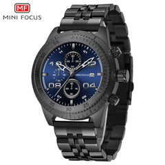 MINI FOCUS Wrist Watch Men Sports Watches Mens 2019 Stainless Steel Quartz Watch Military Top Brand Luxury Chronograph Calendar