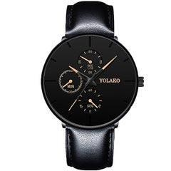 Fashion Mens Business Black Watches Luxury Stainless Steel Ultra Thin Mesh Belt Quartz Men Wrist Watch Casual Classic Male Watch