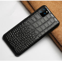 TIKIITAKA Crocodile Texture Phone Case For iPhone 11 11 Pro 11 Pro Max XR XS Max X XS 8 7 6 6S Plus Real Leather Back Cover Capa