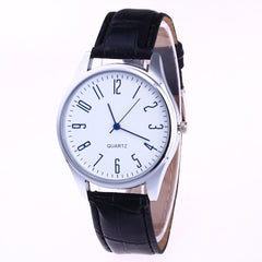 Fashion Men's Watches Simple Letters Casual Leather Waterproof Quartz Wristwatches Man Clock Montre Homme