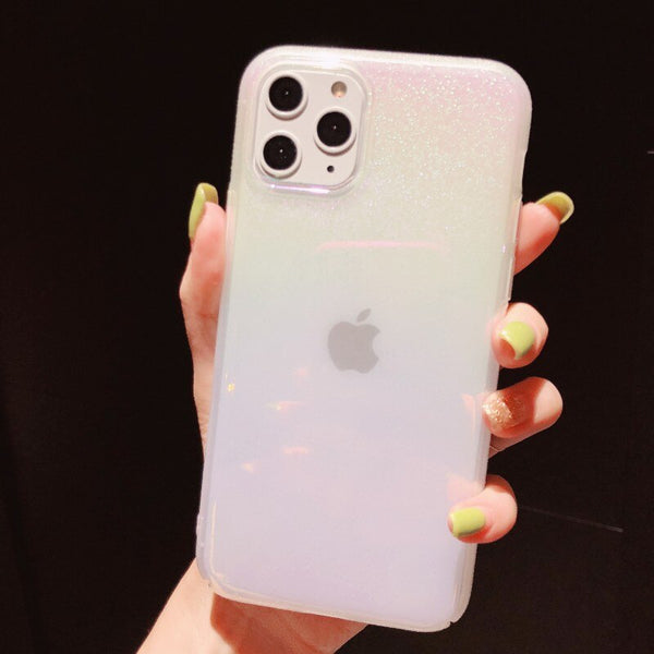 Laser Gradient Rainbow Phone Cases For iphone 11 11Pro Max 7 8 6 6s Plus XR X XS Max Transparent Full Protective Hard Back Cover